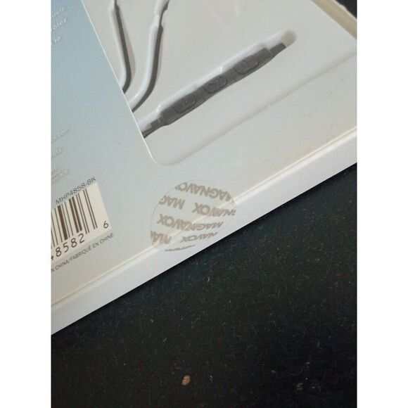 Magnavox rich bass AIR earbuds mic phone answering black silver - Picture 3 of 5